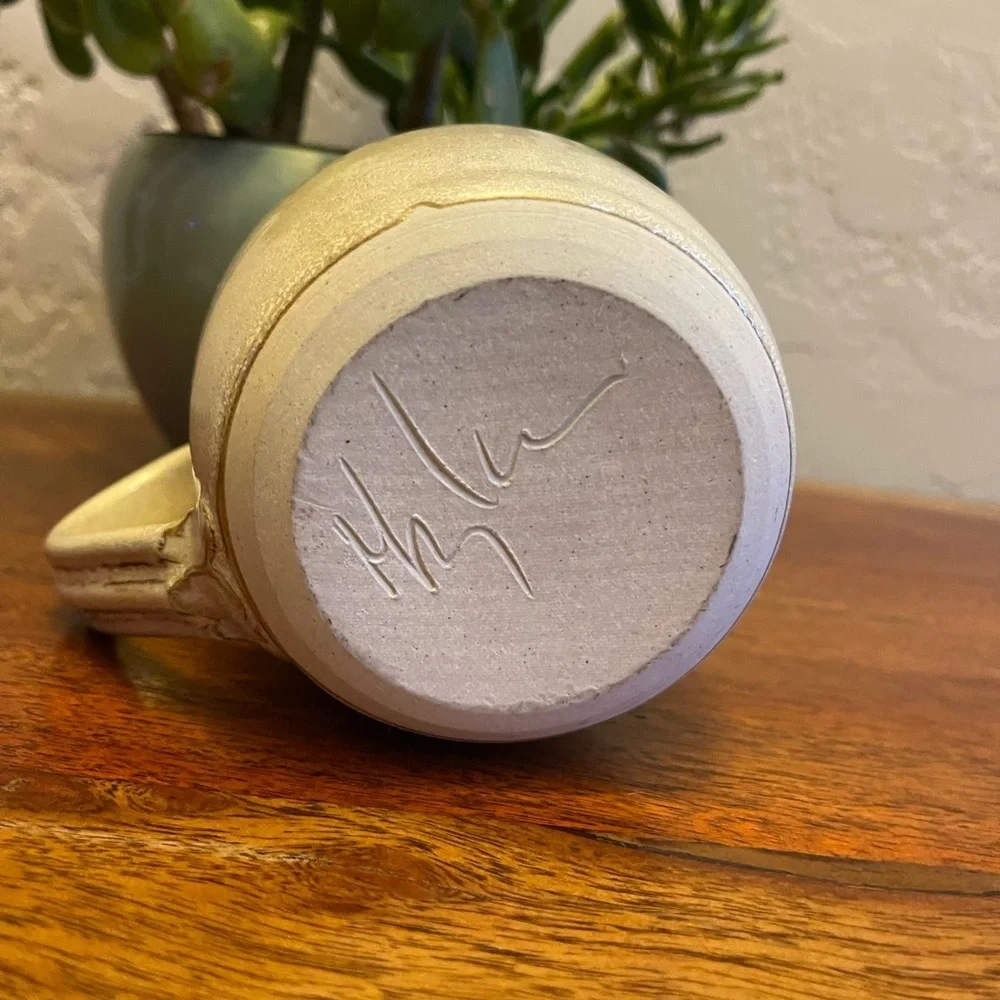 Handmade‎ Ceramic Coffee Mug with Western Print.